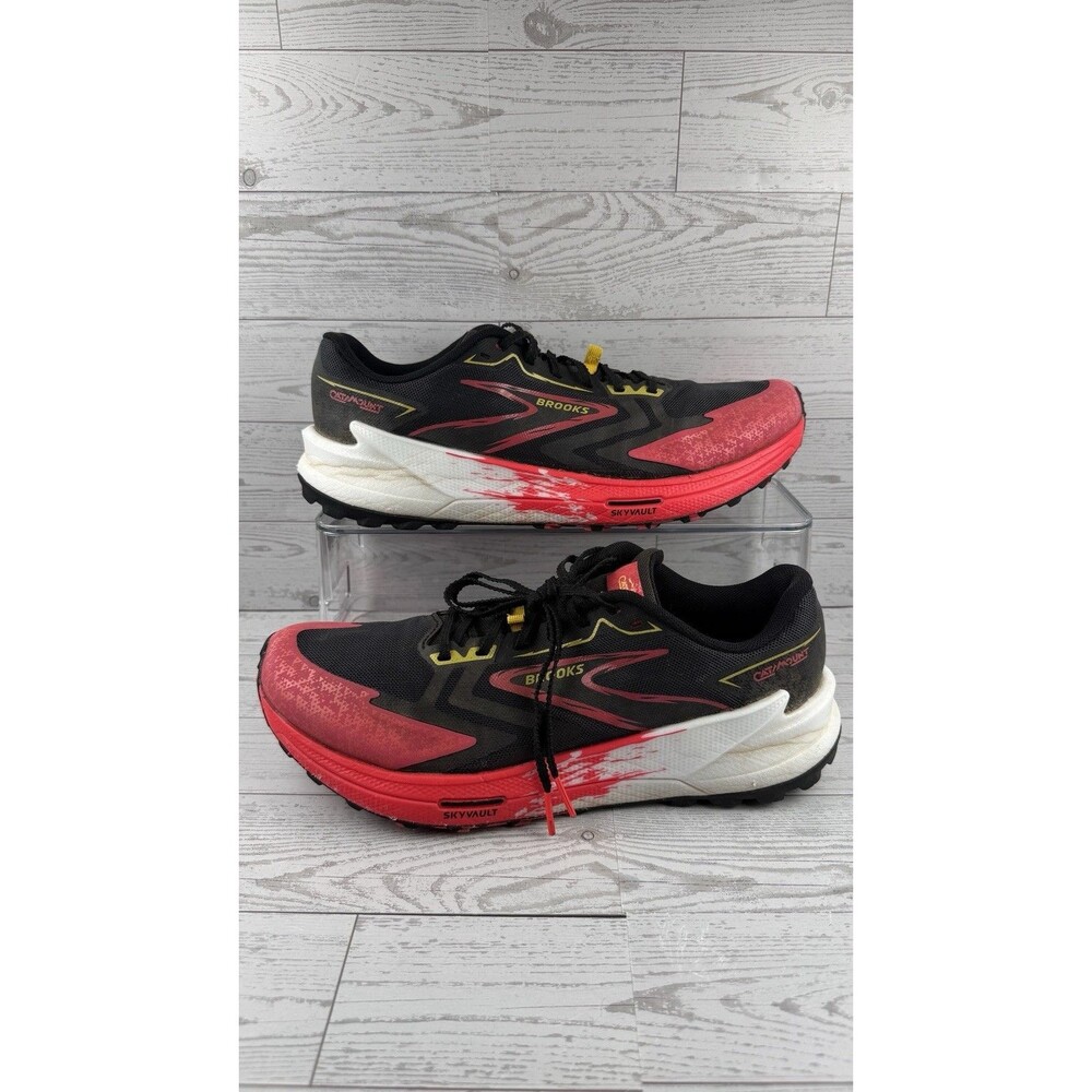 Brooks Catamount 3 Womens Sz 11 Black Pink Trail Running Shoes #661